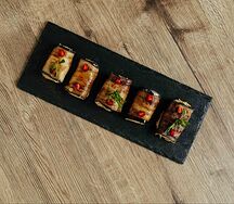 Рулетики из баклажанов с орехами