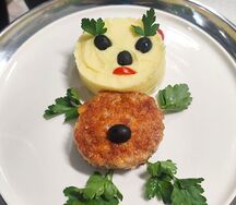 Куриная котлета с пюре