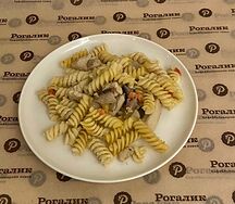 Паста с курицей и грибами