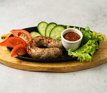 Жареная домашняя колбаска