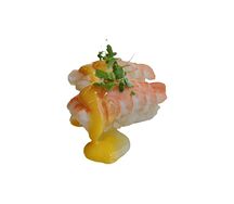 Нигири Креветка с соусом манго-юзу