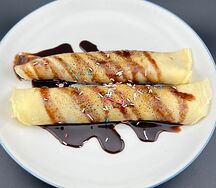 Блины с нутеллой и бананом