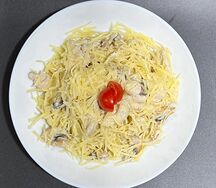 Феттуччине с курицей и грибами