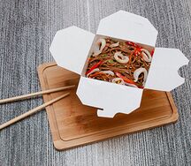 Гречневая лапша с кальмарами