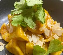 Хрустящий баклажан в соусе чили-манго