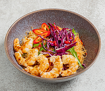 Wok рисовая лапша с креветками