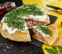 Пирог с говядиной и свининой