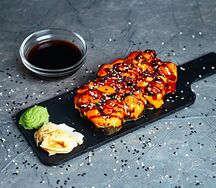 Запеченный с мидиями