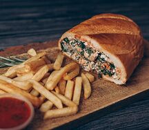 Шашлык из телятины в батоне