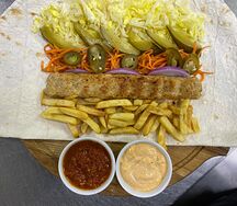 Кебаб со свининой в лаваше