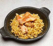 Запеченный окунь с булгуром