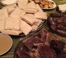 Хинкал аварский с мясом сушеным