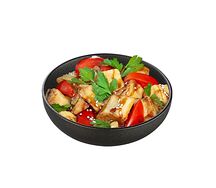 Тёплый салат с баклажанами