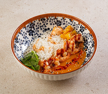 Карри креветки - манго