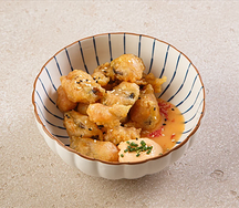 Мидии с соусом манго айоли