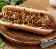 Хот-дог с говяжьей колбаской