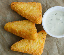 Хашбраун с чесночным соусом