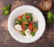 Салат с хрустящими баклажанами