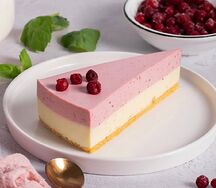 Полезные десерты Муссовый чизкейк Яблоко-брусника