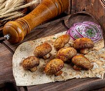 Шампиньоны на мангале