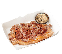 Стрип стейк с маниокой