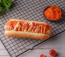 Классический хот-дог с говяжьей сосиской