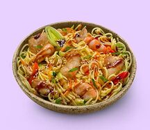 Рамен с цыпленком и креветкой