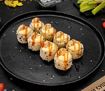 Запеченный ролл с грибами