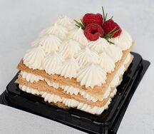 Торт Мильфей с малиной