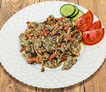 Печень куриная по-европейски с овощами