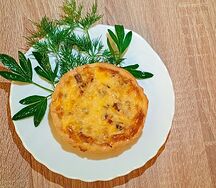 Киш с курицей и грибами