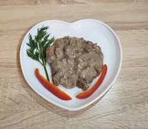 Печень куриная в сливочном соусе