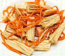 Спаржа по-корейски с морковью