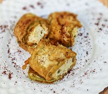 Кабачки, фаршированные курицей