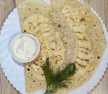 Кутаб с творогом и сыром