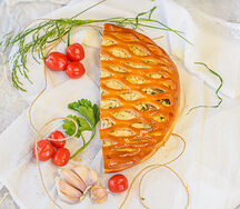 1/2 пирога с курицей и грибами