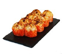 Запечённый с гребешками