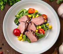 Биф-салат с овощами гриль