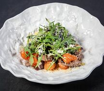 Мясной салат с говядиной