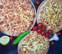 Хачапури по-мегрельски, пирог с картошкой и с грибами, пирог с мясом