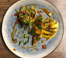 Теплый салат с цыпленком су-вид