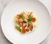 Гребешки с цветной капустой