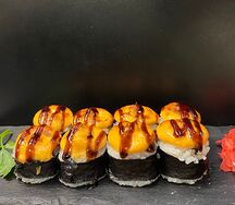 Запеченный острый с креветкой