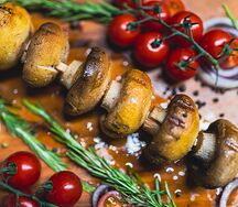 Грибы на мангале