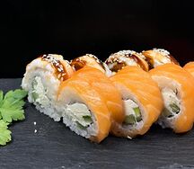 Дуэт креветка-лосось