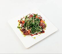 Салат с куриной печенью