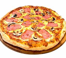 Пицца с ветчиной и грибами