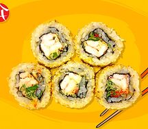 Теплый ролл Майами с креветкой