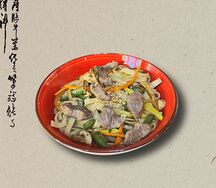 Пшеничная лапша с говядиной