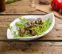 Рулетики из баклажанов